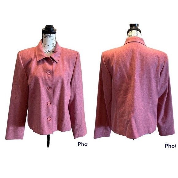 Pendleton Blazer Jacket Pink Size 14 Oversized Wool Barbie Statement colorful - Picture 10 of 10